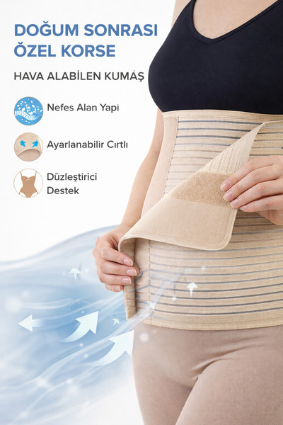 Nacario Postpartum Special Abdominal Corset – Adjustable Velcro, Breathable F...