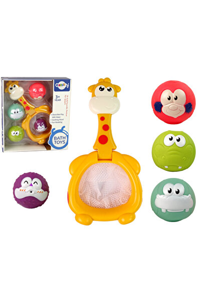 LEAN Mingi de cauciuc cu girafă de baschet mini pentru baie