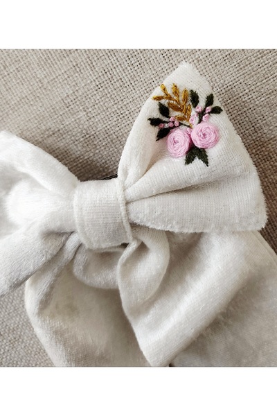 myyasminhome El Yapımı Nakışlı , Fransız Klipsli Saç Tokası / %100 Handmade