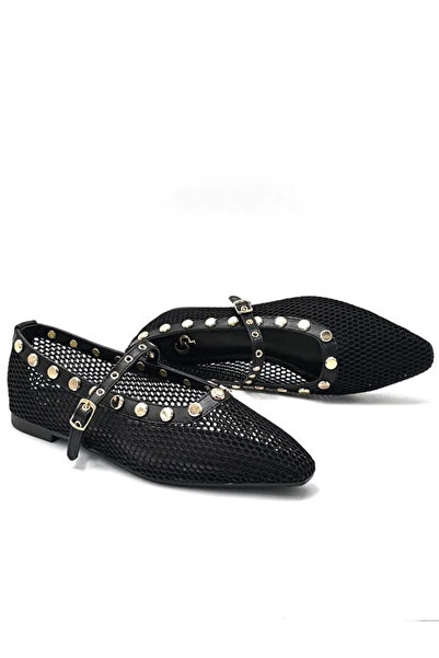 stoneclass Women's Black Troklu Orthopedic Comfort High-Top Ballet Flats Top ...