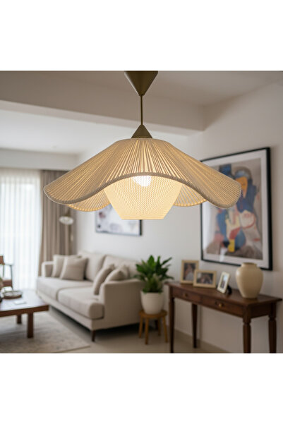 kepalight Handmade Bohem avize / Salon Modern Avize / Hasır İskandinav Avize