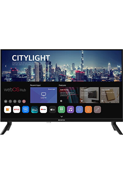 Vortex Televizor LED inteligent V24EVA1HWS, HD, 61 cm, Wifi, sistem de operar...