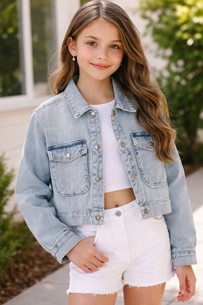 nk kids Girls' Denim Jacket 26Ynk38701