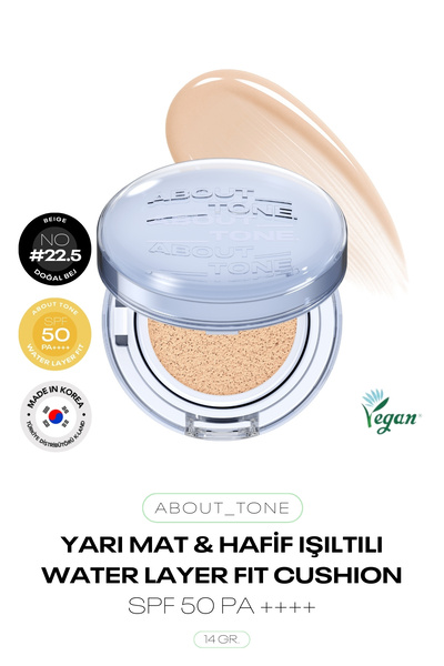 ABOUT TONE كريم أساس نصف ماتي خفيف الوزن يدوم 24 ساعة بعامل حماية من الشمس 50...