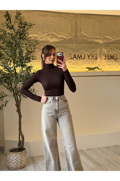 EMEL ERYILMAZ Balıkçı Yaka Transparan Bluz