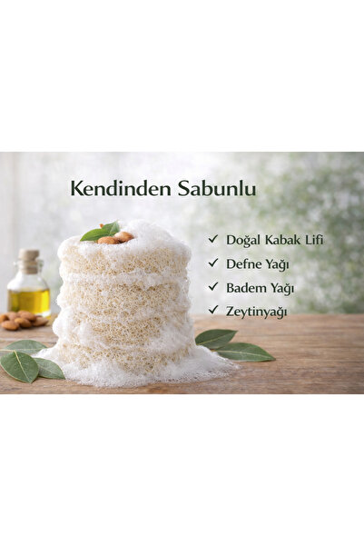 Lavandula Natural Pumpkin Fiber with Its Own Soap (Contains Laurel Oil - Oliv...