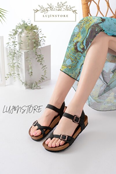 ljn lujinstore Luji̇nstore Women's Flip-Flop Orthopedic Sole Double Buckle Sa...