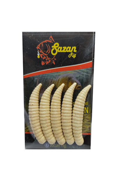 sr sazanrig Özel Kokulu Yüzen Silikon Kurtçuk Alabalık Yemi (5 li Paket)