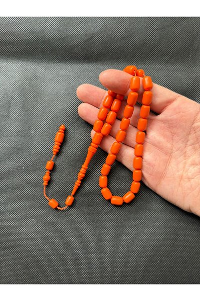 Kehribarstore Korean Marble Prayer Beads Capsule Cut by Yusuf Erden, Master Craftsmanship, Men's Certified Custom Name