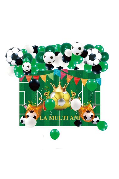 MP Mirific Party Set of 41 latex balloons with banner, Happy Birthday, footba...