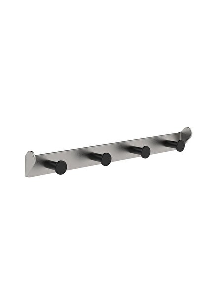 Milano Luxe Versa Quad Hook - Stylish Sanitary Brass Robe Hook in Silver