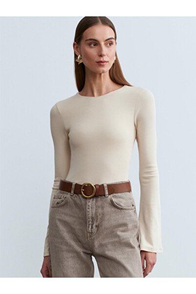 MU&ME BOUTİQUE Long Sleeve Bicycle Necklace with Badie Collar