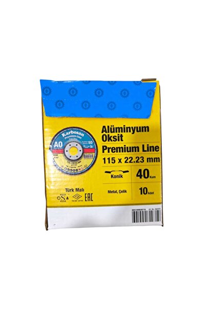 KARBOSAN PREMİUM LİNE FLAP DİSK ZIMPARA 10 ADET 40 KUM 115 x 22.23 mm