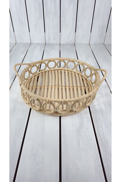 Tezyinat Wood Natural Rattan Tray