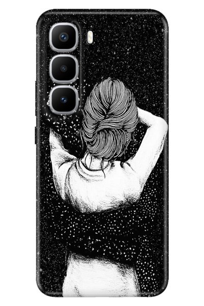 TECNO Infinix Hot 60 Pro+ Plus Case Colorful Silicone Printed Tpu Black Love