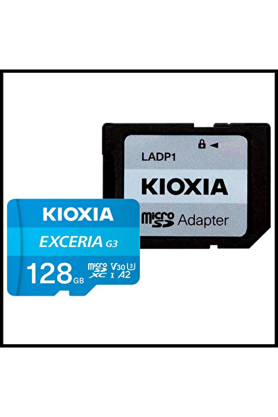 Kioxia 128gb Exceriag3, Lmex3l128gg2, A2 V30 4k, Cl10, 160mb/s, Microsd Kart Bellek (sd Adaptörlü)