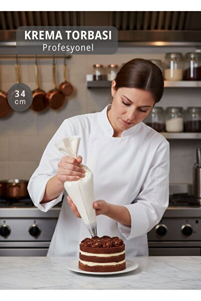 Jet's Home Professional 34 cm Cream Bag Cloth – for Detailed Cake Decorating ...