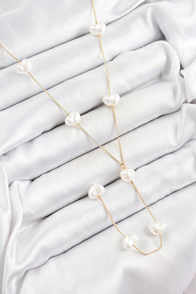 shopwave قلادة نسائية من النحاس على شكل قلب على شكل حرف Y باللون الذهبي