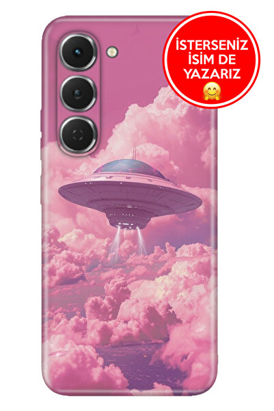 TECNO INFINIX Hot 60 Pro+ PLUS Kılıf Desenli Tematik Rubber Silikon Pembe Ufo