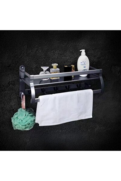 Milano Luxe Wave Towel Rack - Stylish Gun Grey Stainless Steel Towel Holder