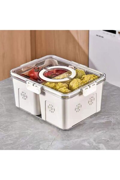 morponi Vacuum Kitchen Storage Container Portable Compact Versatile Refrigera...