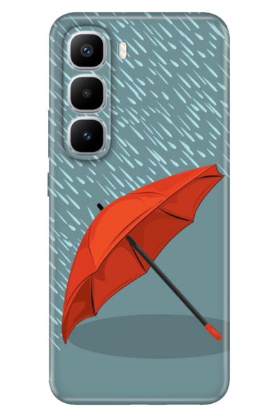 TECNO Infinix Hot 60 Pro+ Plus Case Decorative Silicone Printed Cover Red Umb...