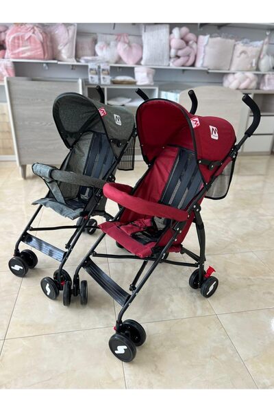 Leno Lightweight Folding Stroller, 108 cm, Comfortable Seat with Canopy, Dura...
