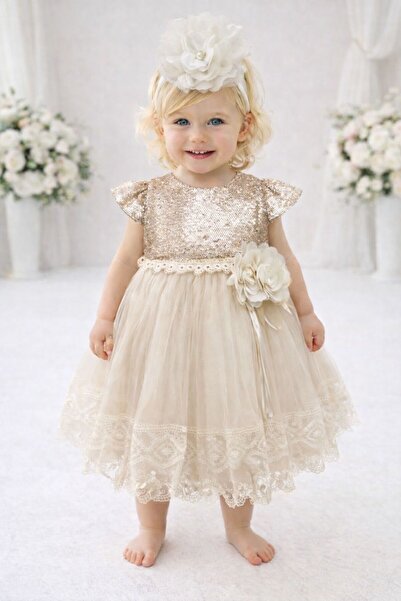 SÜSLÜ PİNK KİDS Baby Girl Lace Dress