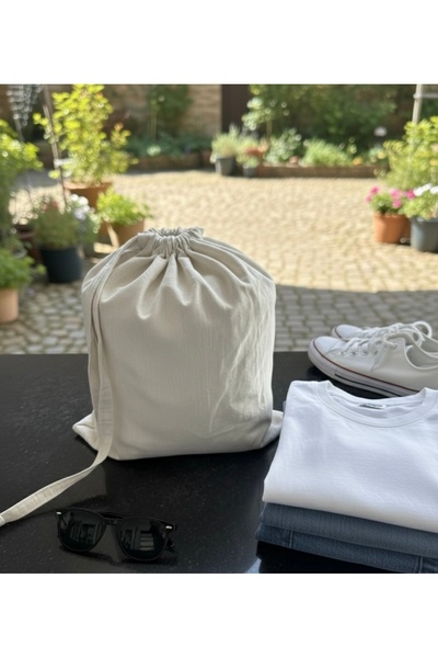 Doğa teks home Yıkanabilir Çok amaçlı Keten Bez Torba Kese organizer (30x40)