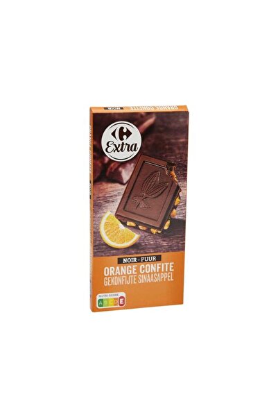 Carrefour Extra Ciocolata amara cu portocale 200g