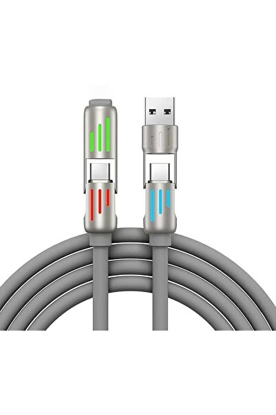 The Bros 240W 4-in-1 USB C Cable, PD 5A Multi Fast Charging Cable with Breath...