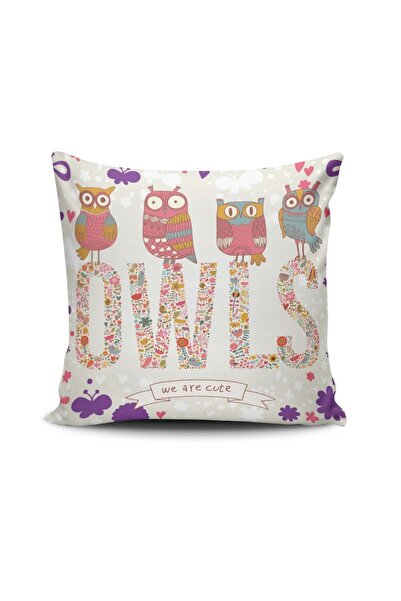 Lenjerii Deosebite Decorative pillowcase 43x43cm, Owls