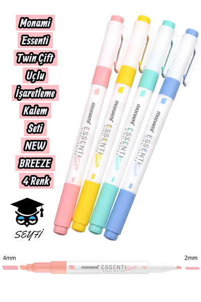 SEYFİKİRTASİYE Monami essenti twin dual tip marker set