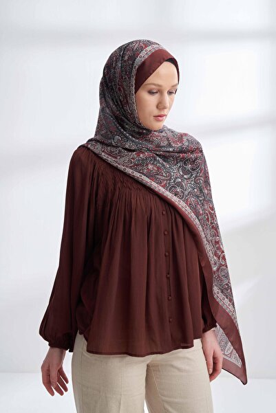 ARMANDA Etro Ethnic Pattern Shawl 6036-Burgundy