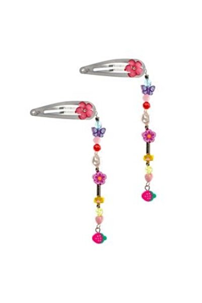 SHOPIENS Hair Clips with Fimo Beads of Different Models 3D for Kids 5 cm - 2 pcs