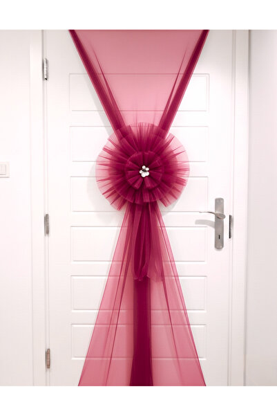 SYC GROSS Kapı Tül Süslemesi Çeyiz Odası Kapı Süsü Nişan Kına Kapı Süsü Laciv...