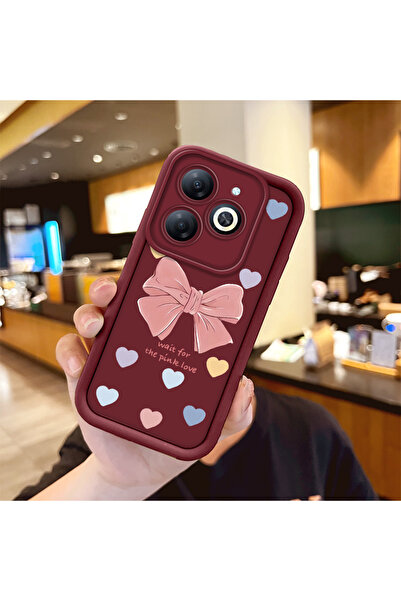 Hontinga حافظة هاتف من مادة السيليكون مقاومة للصدمات بنمط فيونكة متوافقة مع ه...