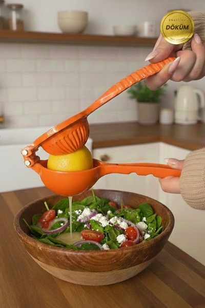 CHEFTİME Gerçek Döküm Narenciye Limon Sıkacağı | Orange Renk