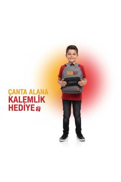 Galatasaray LICENCIROVANA SIVA ŠKOLA CA Torba SA DRŽAČEM ZA OLOVKE SA DVOJIM ...