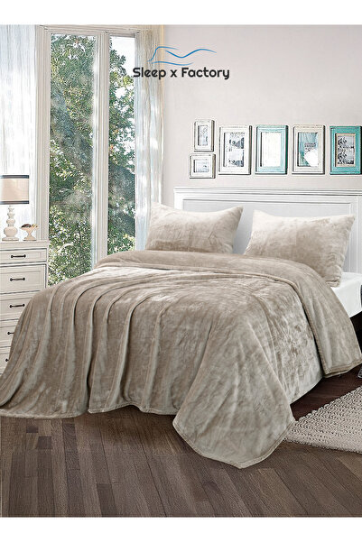 Sleep x Factory Luxury Safari Blanket Set – 4 Pieces | Velvet Blanket 200×240...