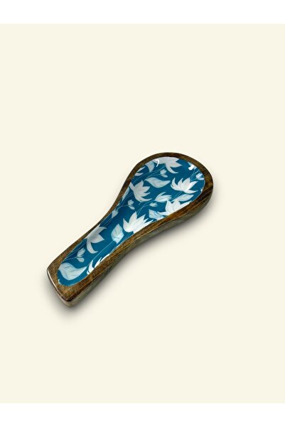 FARALYAHOME Suport pentru linguri din lemn de mango, 25x12 CM, cu model de fr...