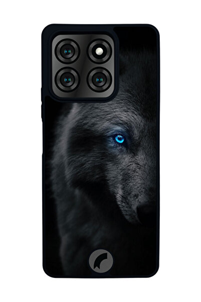 Reeder S71 Uyumlu Bozkurt Tasarımlı Glossy Mat Siyah Silikon Telefon Kılıfı