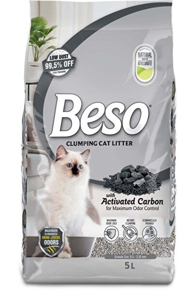 Beso Clumping Cat Litter with Activated Carbon 5L