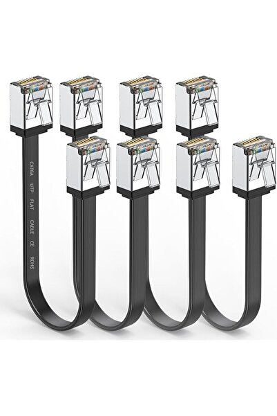 The Bros Ethernet Cable 0.5 Foot CAT6 Flat, 10Gbps/250MHz, Short Crystal RJ45...