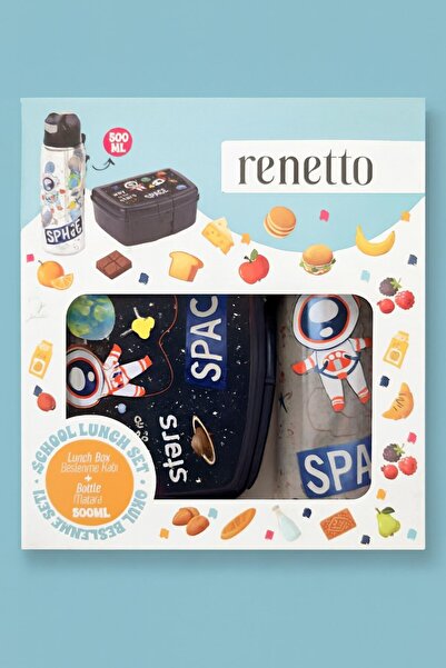 renetto T-850 School Nutrition Set with Blue Astronaut Figure
