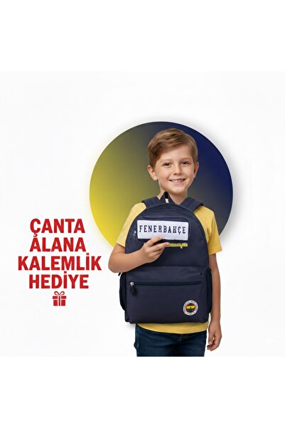 Fenerbahçe LACİVERT OKUL ÇANTASI LOGOLU KALEMLİK HEDİYELİ