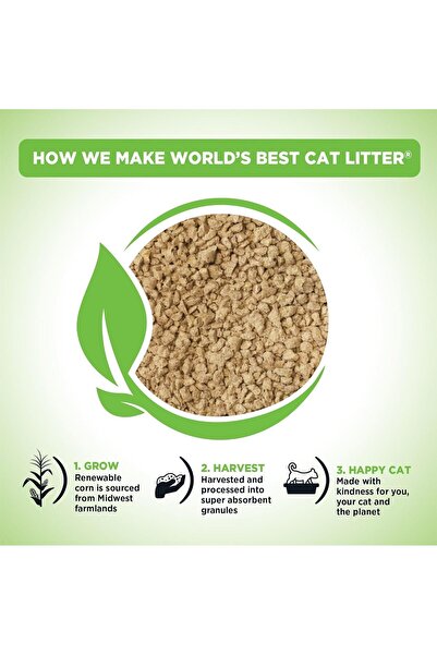 World's Best Cat Litter تركيبة رمل متكتل للقطط المتعددة، وزن 28 رطلاً