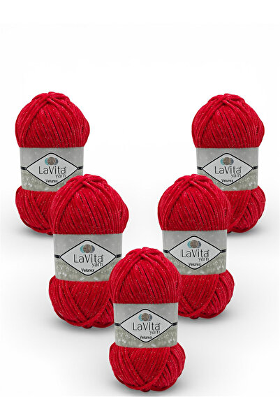 LaVita Yarn Velurex Lurex Hand Knitting Yarn 90% Polyester 10% Lurex 500Gr 5 ...