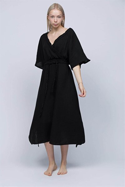 OBJE Women's Black Double Breasted Dress