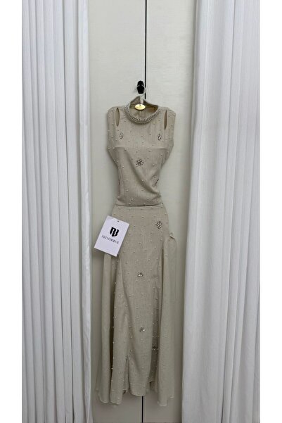 Reem bridal "Royal Pearl" Ivory Set - 2 Pieces with Hand-Detailed Details